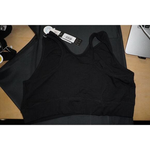 Kindred Bravely French Terry Racerback Nursing Maternity Sleep Black Bra - Picture 8 of 13